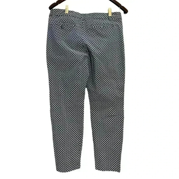 Gap Women's Slim Cropped Pants Black /White Color Stretch Size 14R - Picture 2 of 3